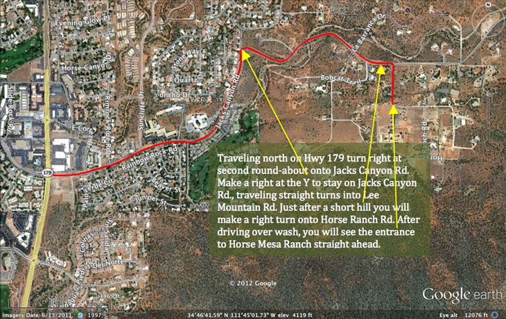 horse mesa ranch sedona trail map
